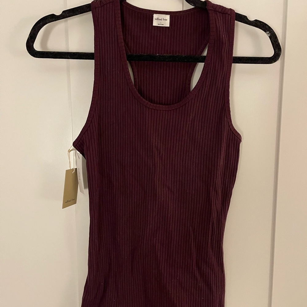 Burgundy racer tank